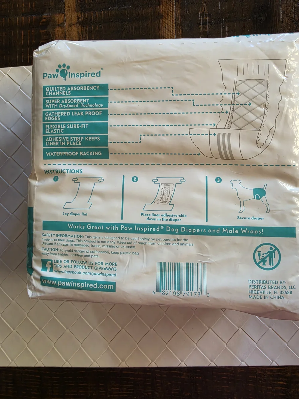 Paw Inspired Disposable Diaper Liners 30 Count NWT
